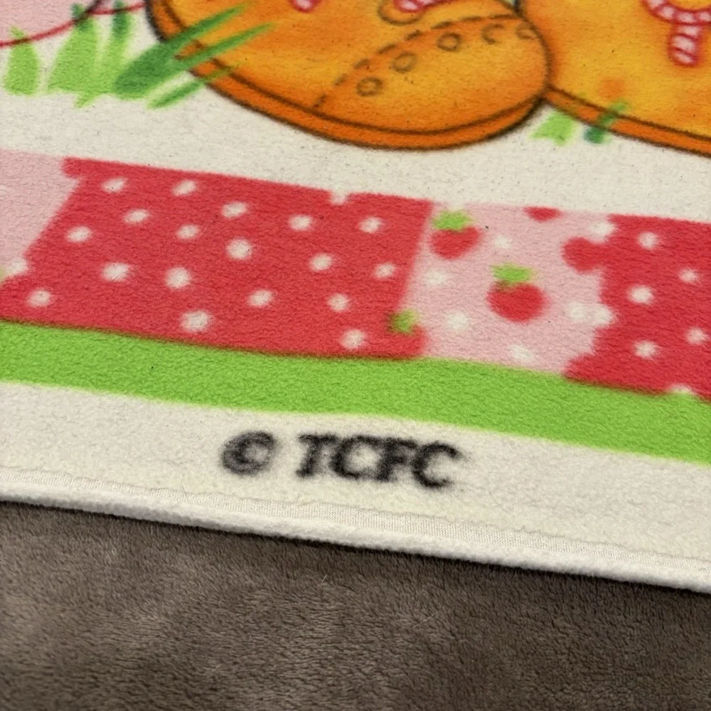 Vintage Rare Strawberry Shortcake Kitten BIG Fleece Blanket 66